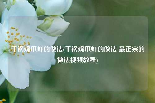 干锅鸡爪虾的做法(干锅鸡爪虾的做法 最正宗的做法视频教程)