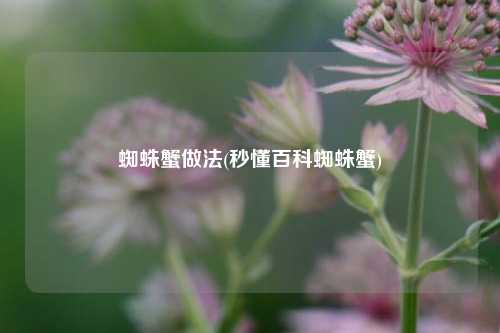 蜘蛛蟹做法(秒懂百科蜘蛛蟹)