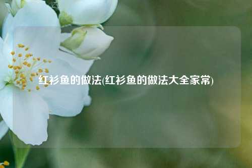 红衫鱼的做法(红衫鱼的做法大全家常)