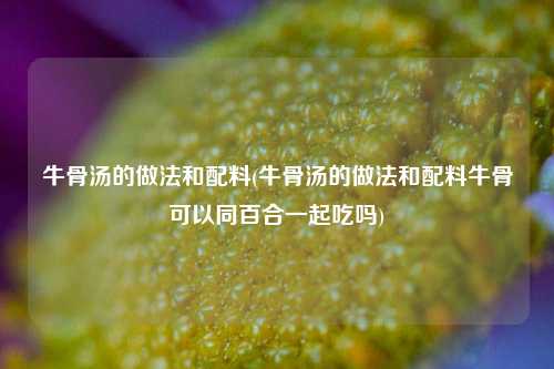 牛骨汤的做法和配料(牛骨汤的做法和配料牛骨可以同百合一起吃吗)